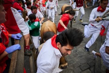 Sexto encierro de San Fermín 2026, en imágenes