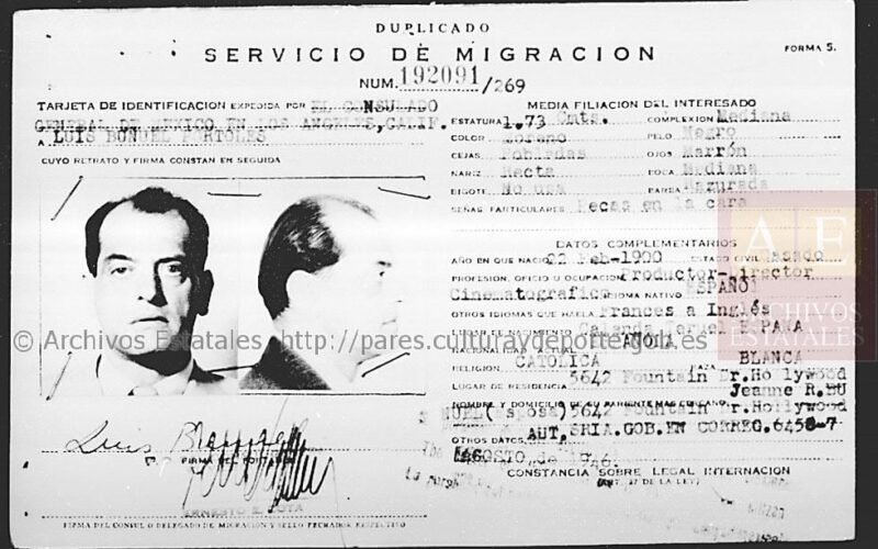 “Luis Buñuel: 1,73 de estatura, pecas en la cara”: el exilio español a América tras la Guerra Civil contado en 100.000 documentos